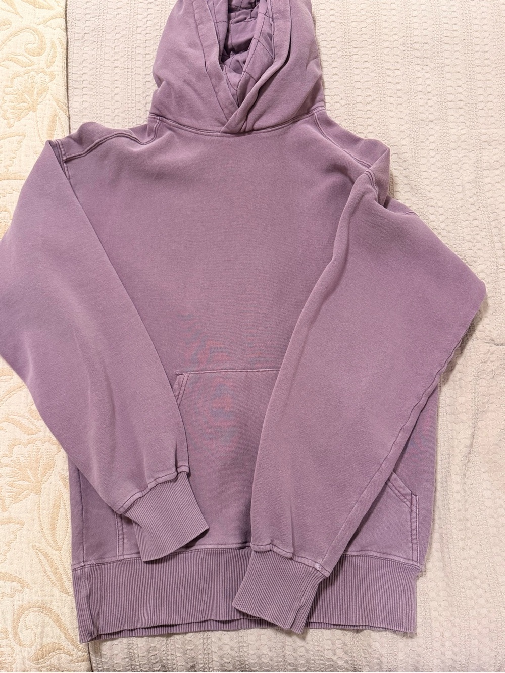 Purple lavander wash Pullover Hoodie - Women's and Men’s Cotton on Sweater.